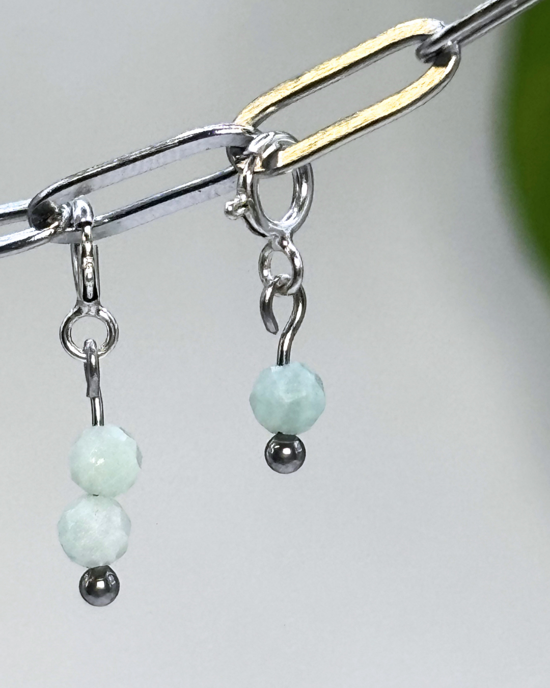 Amazonite Crystal Clips