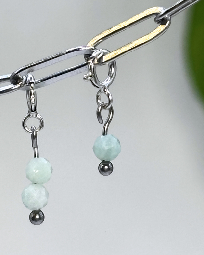 Amazonite Crystal Clips