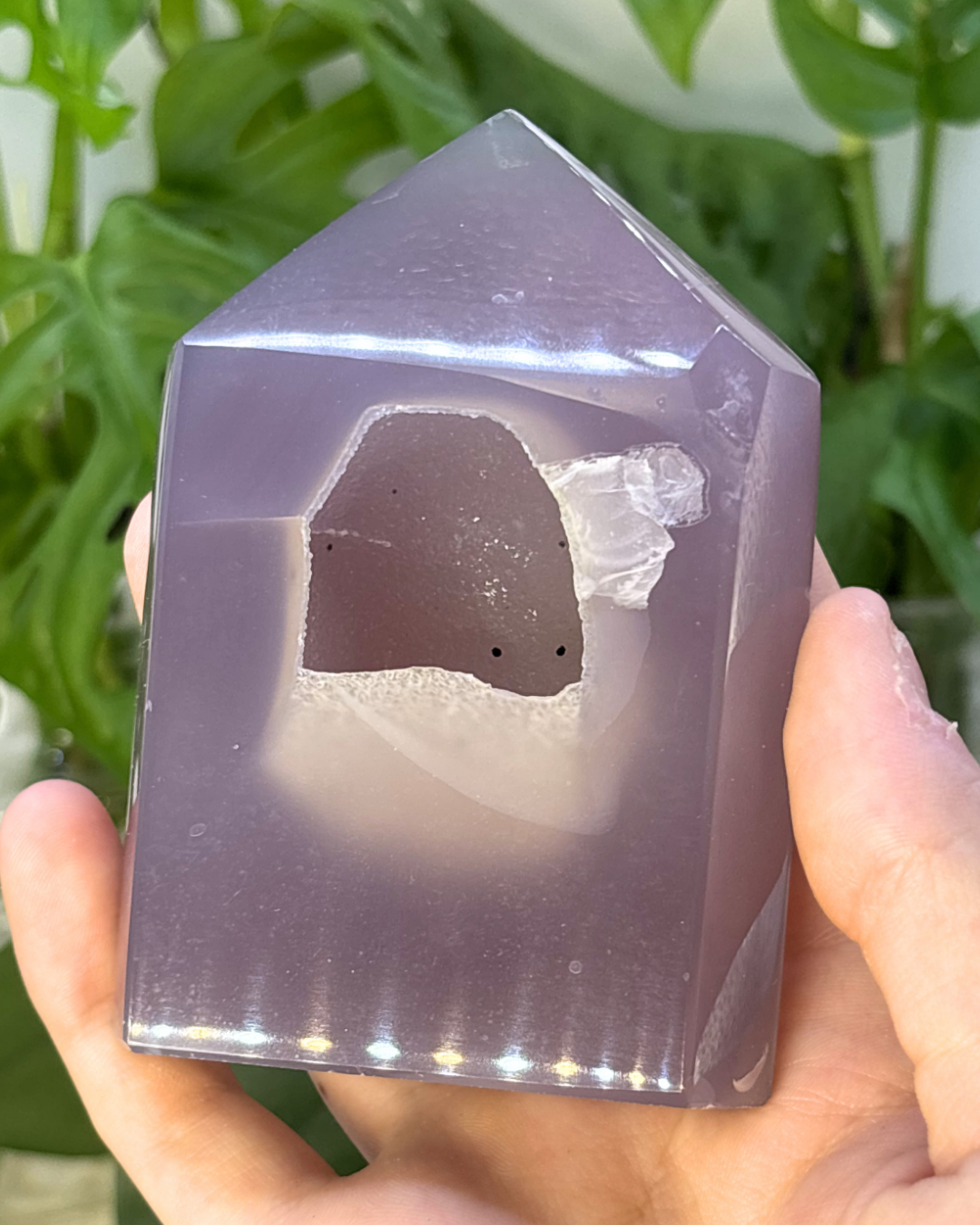 Druzy Agate Tower Purple