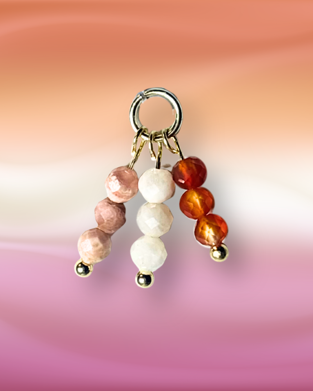 Sunrise Triple Crystal Earring Charm