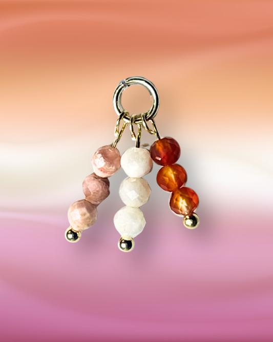 Sunrise Triple Crystal Earring Charm