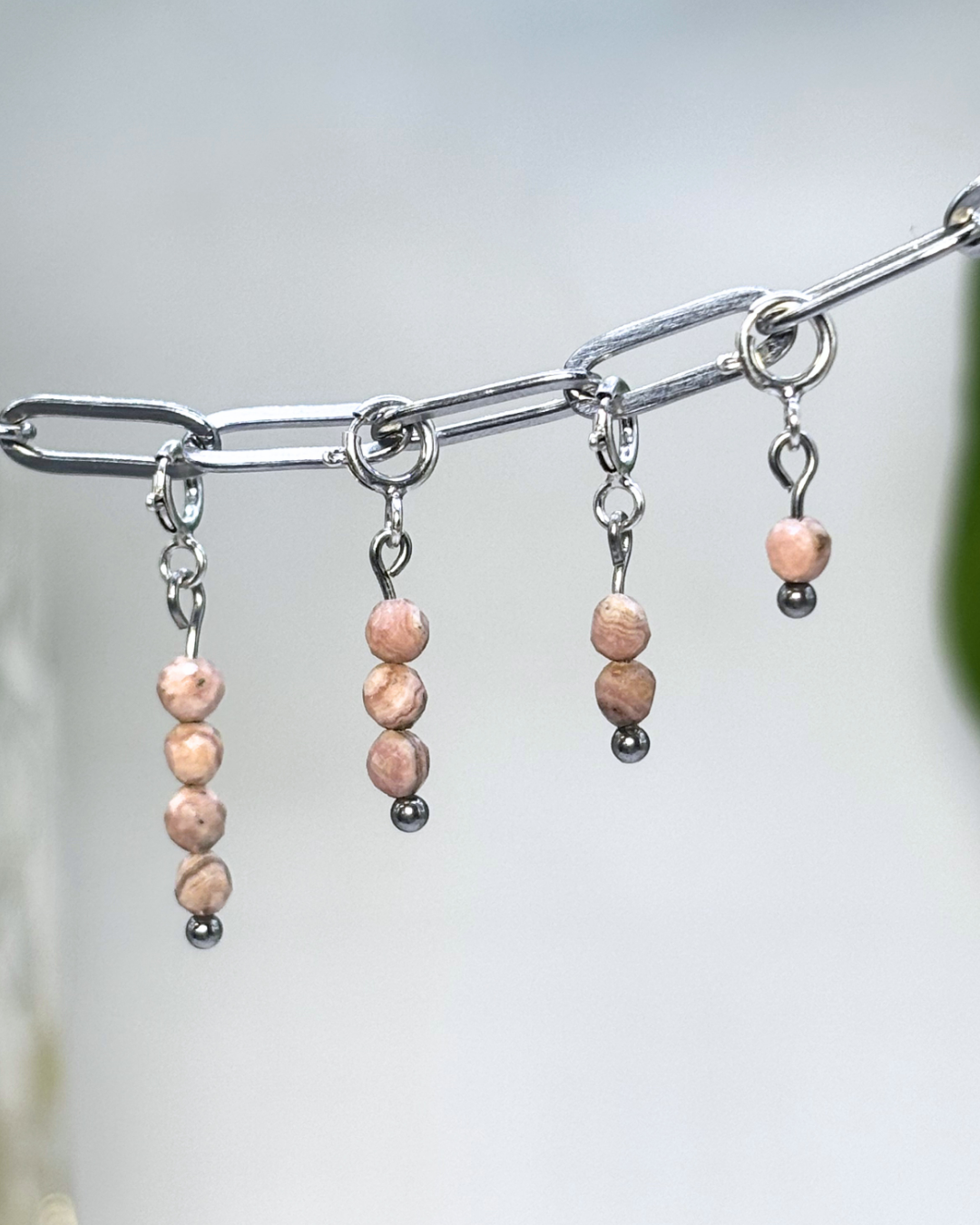 Rhodochrosite Crystal Clips