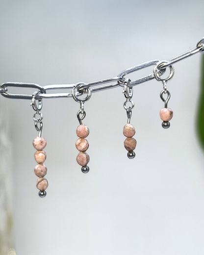 Rhodochrosite Crystal Clips