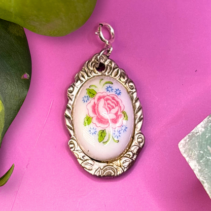 Small Floral Silver Spoon Charm
