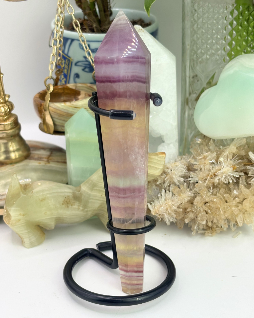 Fluorite Wand with Stand 2