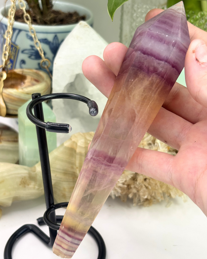 Fluorite Wand with Stand 2