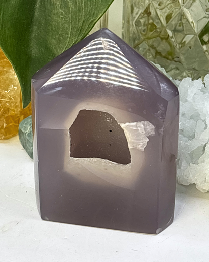 Druzy Agate Tower Purple