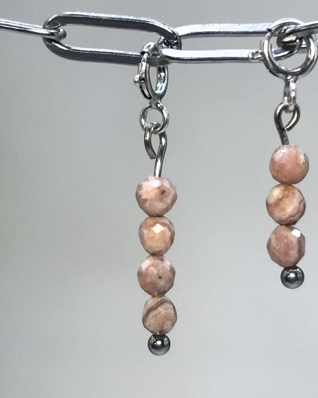 Rhodochrosite Crystal Clips