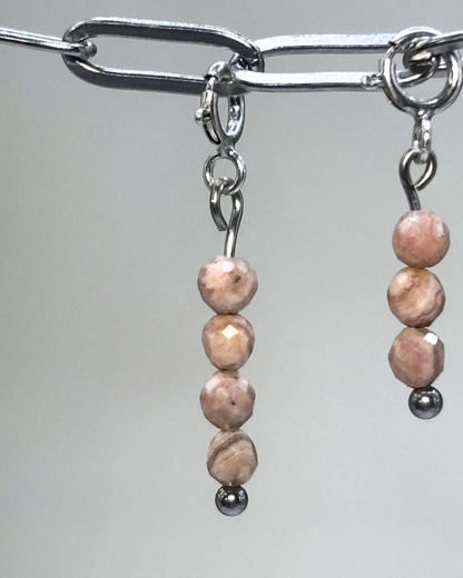 Rhodochrosite Crystal Clips