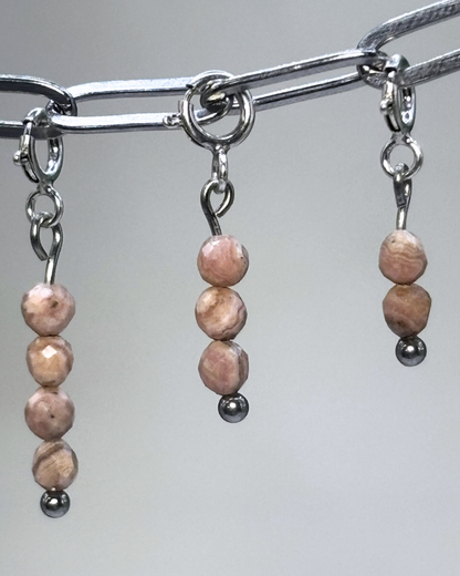 Rhodochrosite Crystal Clips