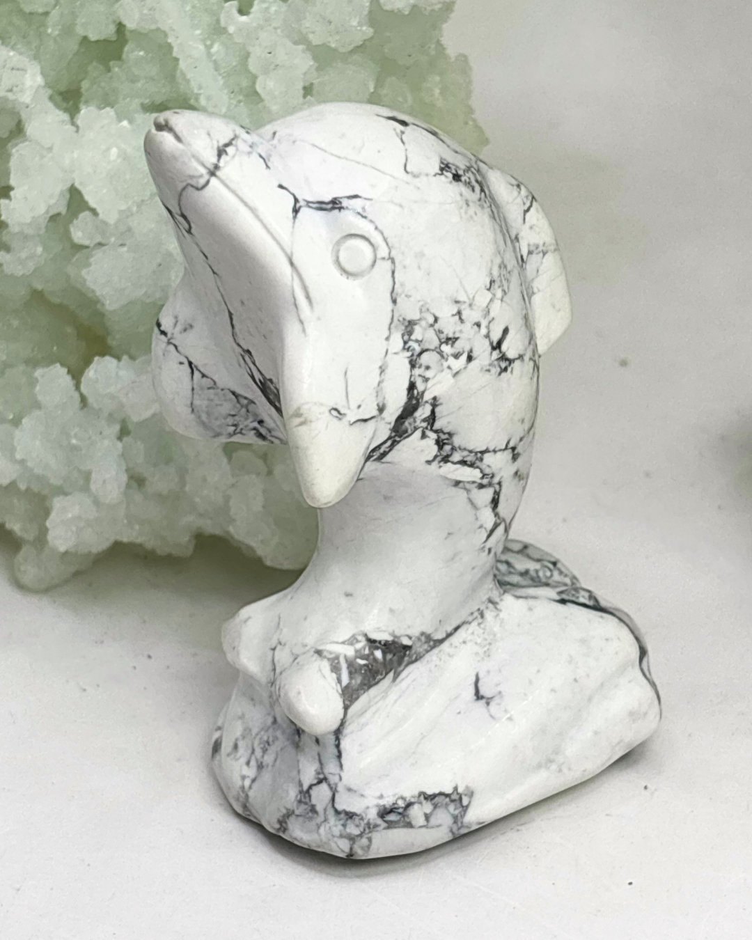 Howlite Dolphin Carving