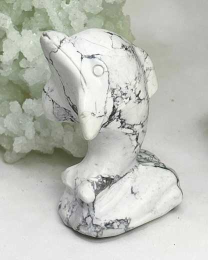 Howlite Dolphin Carving