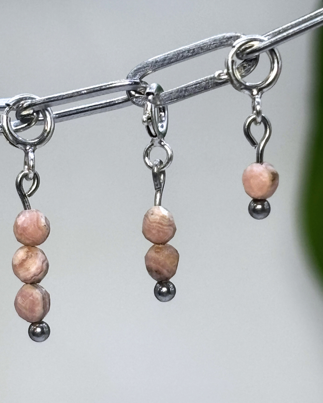 Rhodochrosite Crystal Clips