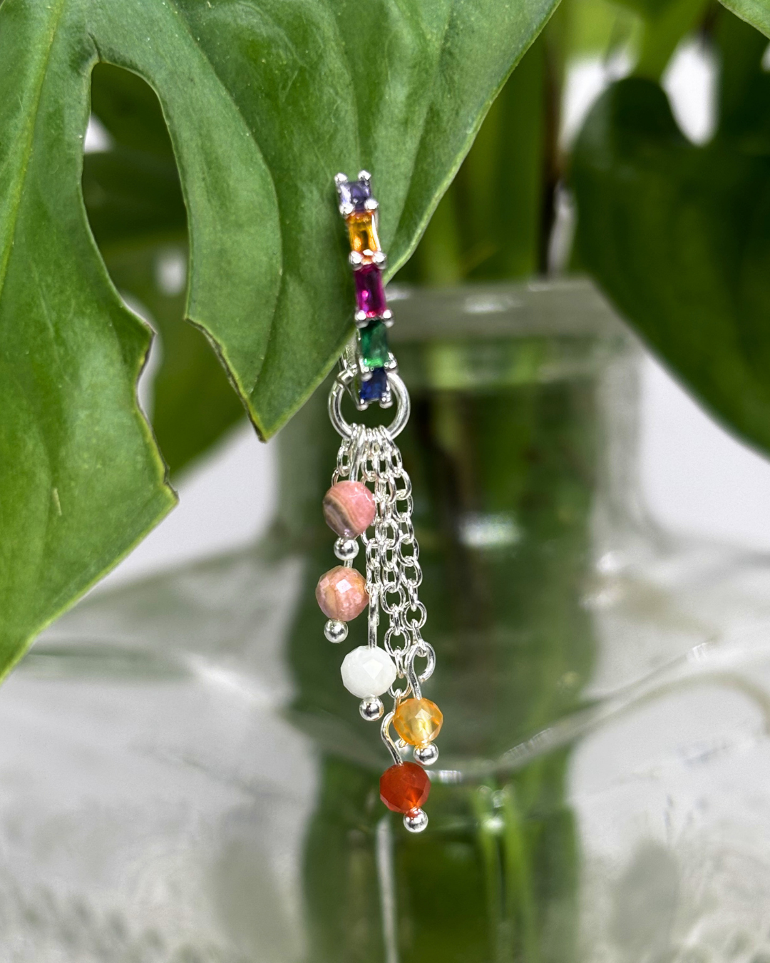 Sunrise Lily of the Valley Crystal Earring Charm