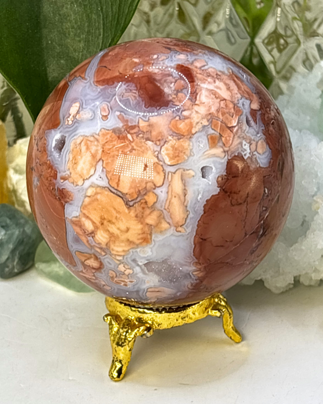 Large Cotton Candy Agate Sphere