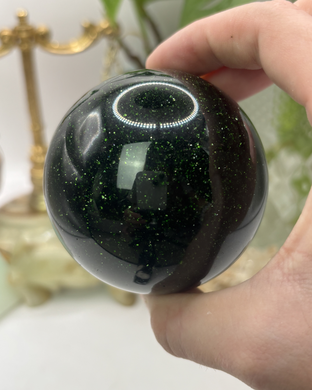 Green Goldstone Sphere