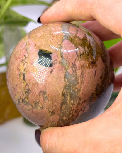 Large Rhodonite Sphere