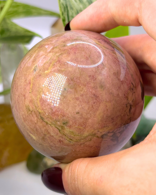 Large Rhodonite Sphere