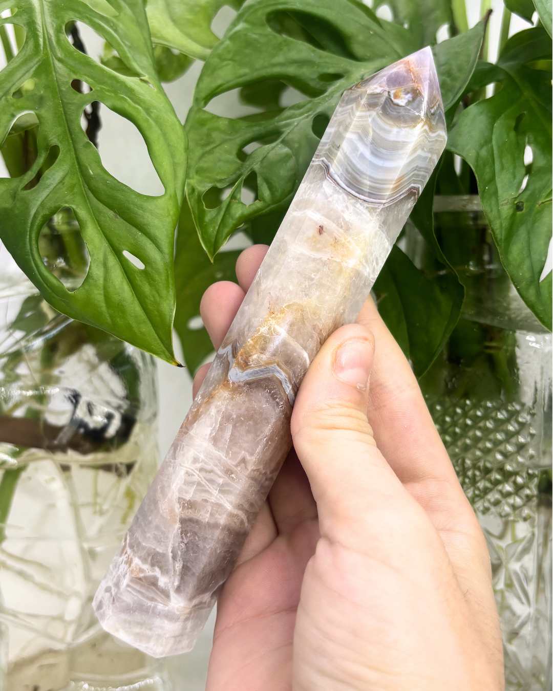 Large Banded Amethyst Tower