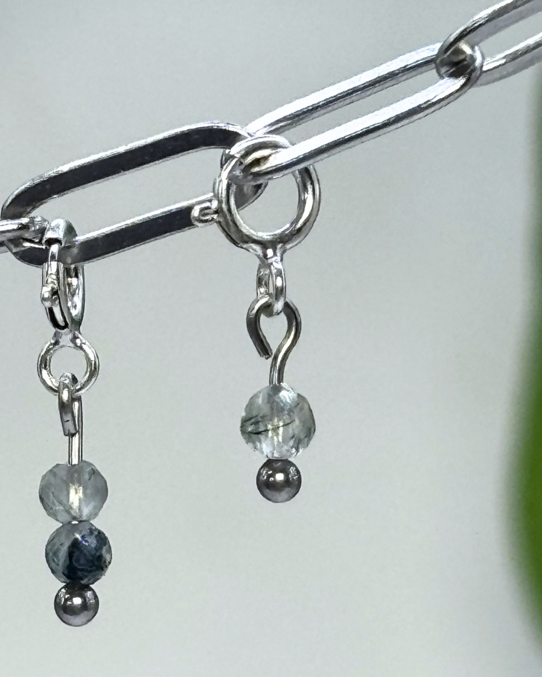 Prehnite Crystal Clips