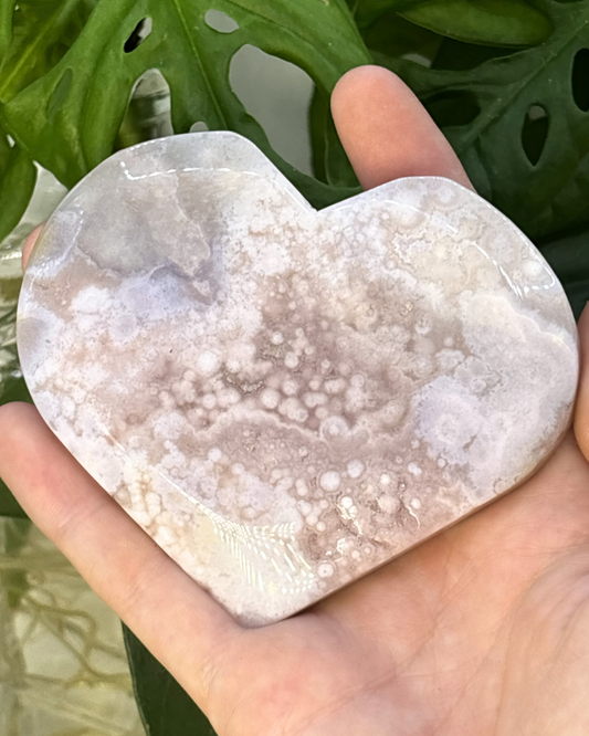 Large Pink Amethyst Heart