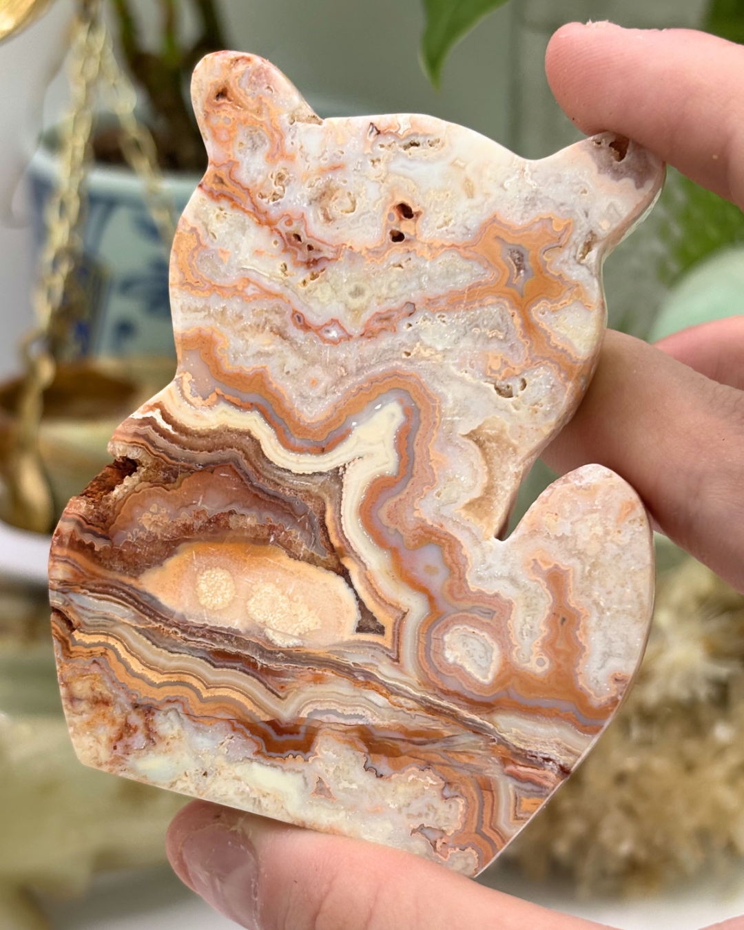 Druzy Pink Amethyst Kitty Cat