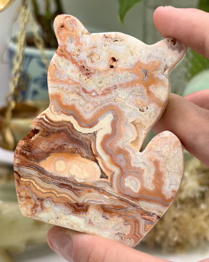 Druzy Pink Amethyst Kitty Cat