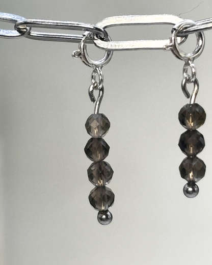 Smokey Quartz Crystal Clips