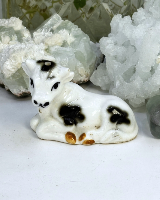 Mini Porcelain Cow Salt & Pepper Shaker