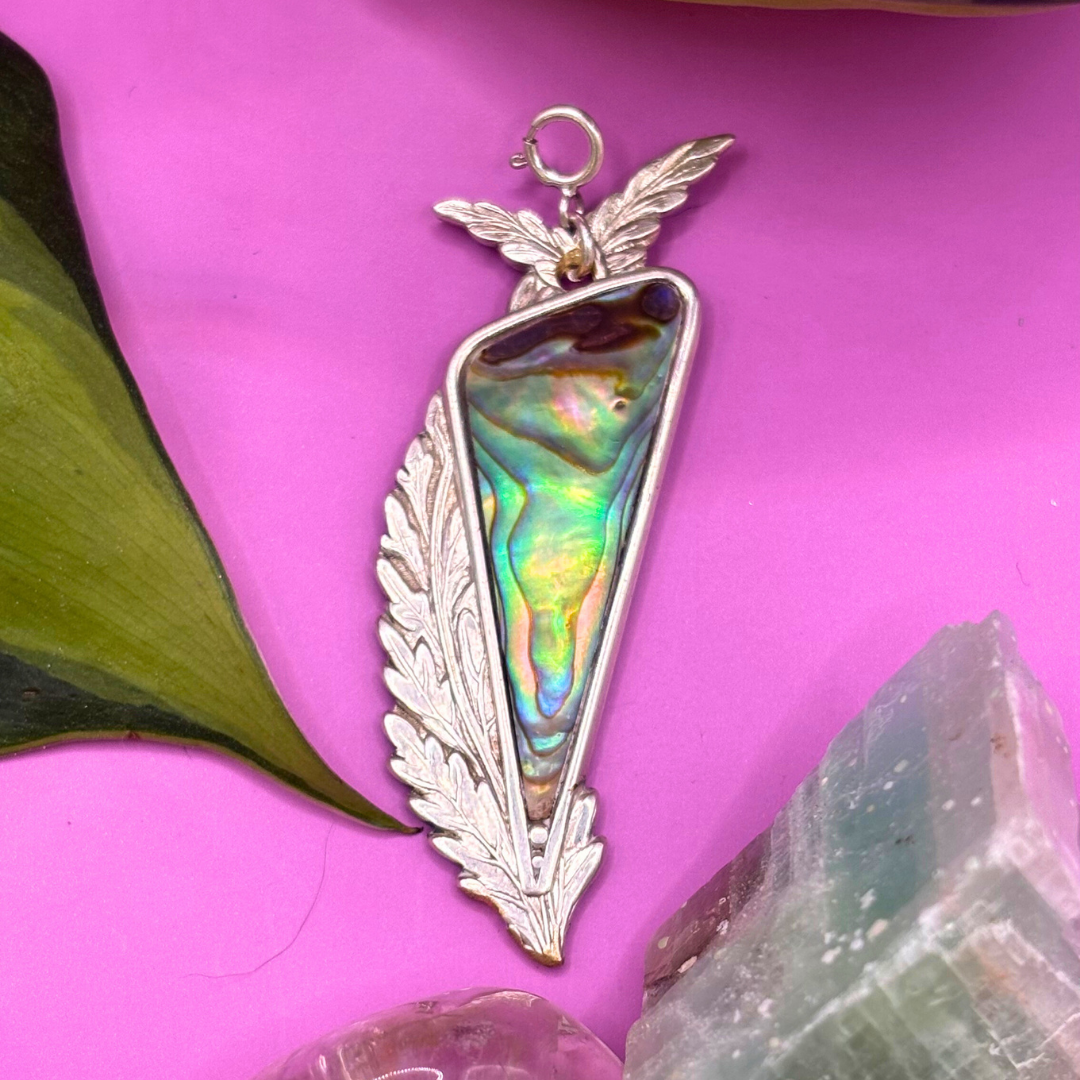 Large Paua Shell Silver Spoon Charm COMING 16/11