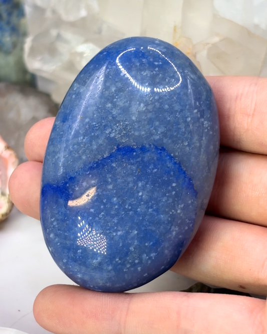 Blue Aventurine Palm Stone