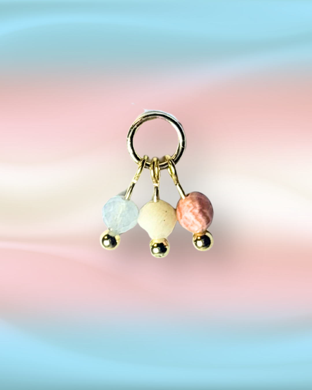 Transgender Pride Grape Crystal Earring Charm