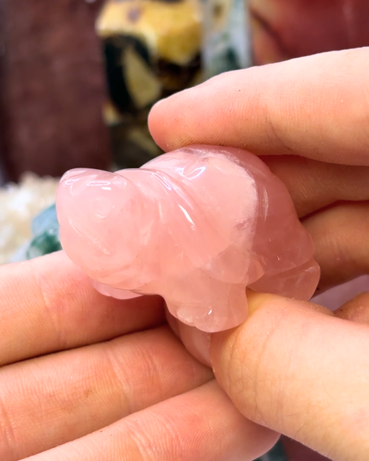 Mini Rose Quartz Turtle
