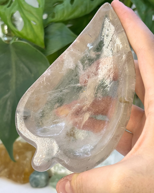 Clear Quartz Leaf Trinket DIsh