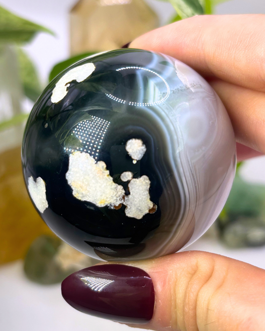 Orca Agate Sphere