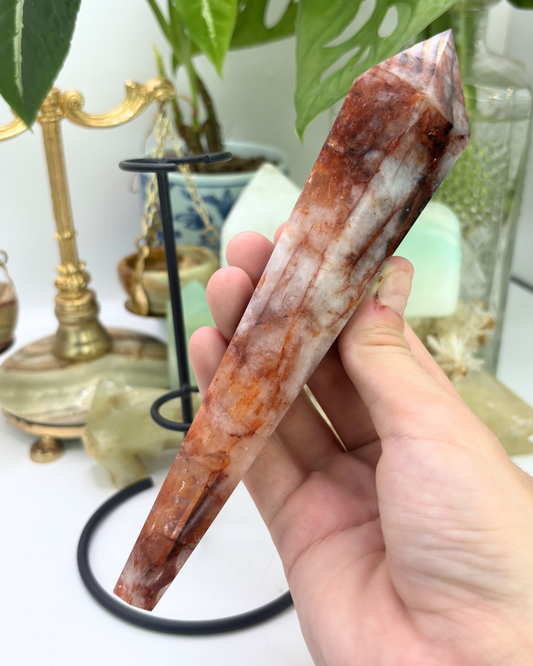 Fire Quartz Wand & Stand