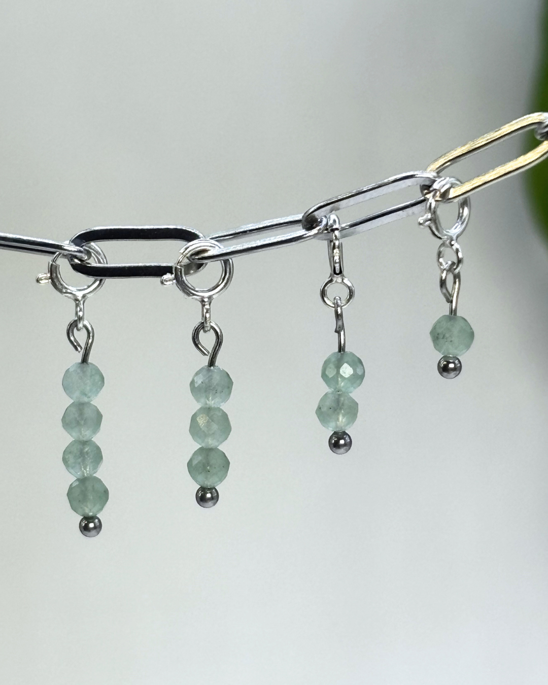 Green Aventurine Crystal Clips