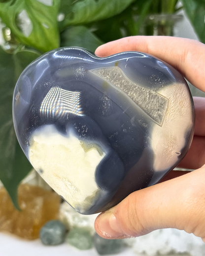 XL Orca Agate Heart