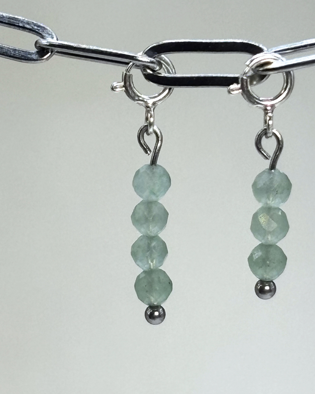 Green Aventurine Crystal Clips