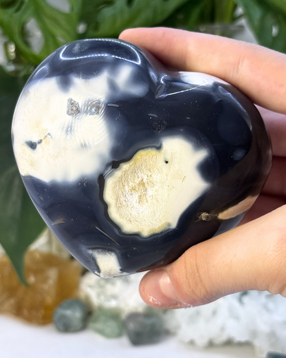 XL Orca Agate Heart