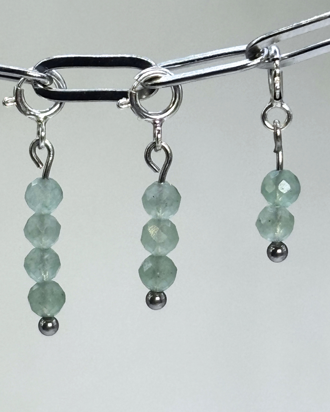 Green Aventurine Crystal Clips