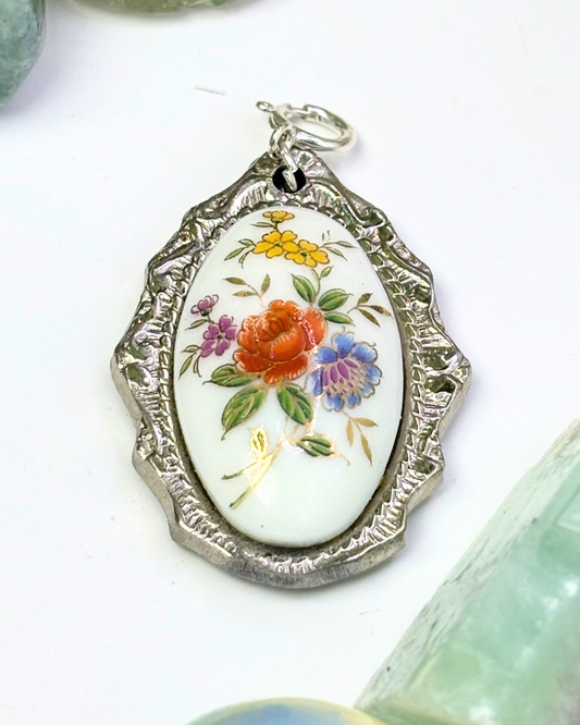 Rainbow Flowers Silver Spoon Charm