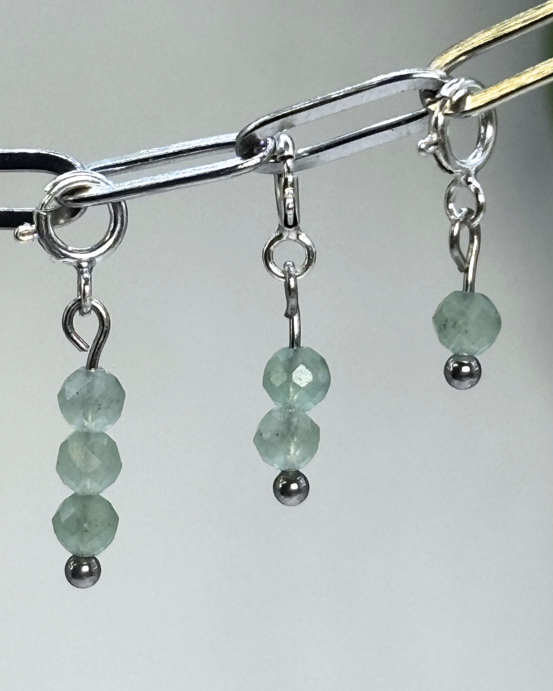 Green Aventurine Crystal Clips