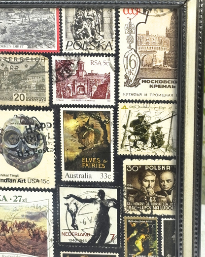 The Dark Arts Gothic Black & Silver Vintage Stamp Frame