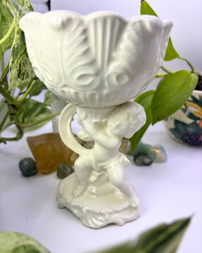 Large Cherub Porcelain Vase