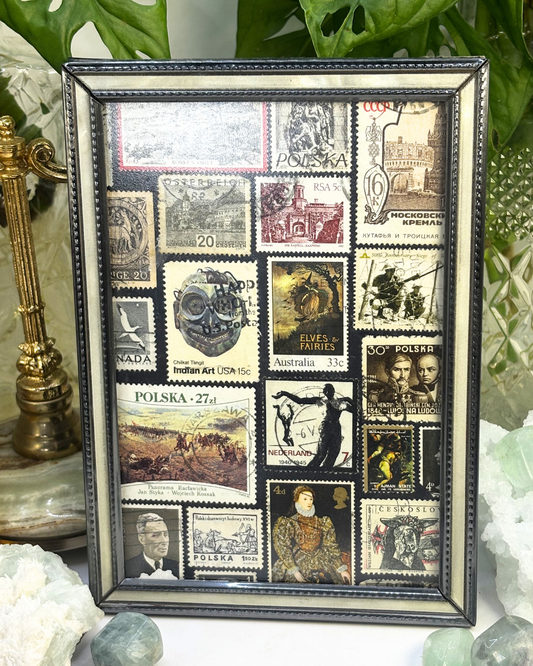 The Dark Arts Gothic Black & Silver Vintage Stamp Frame