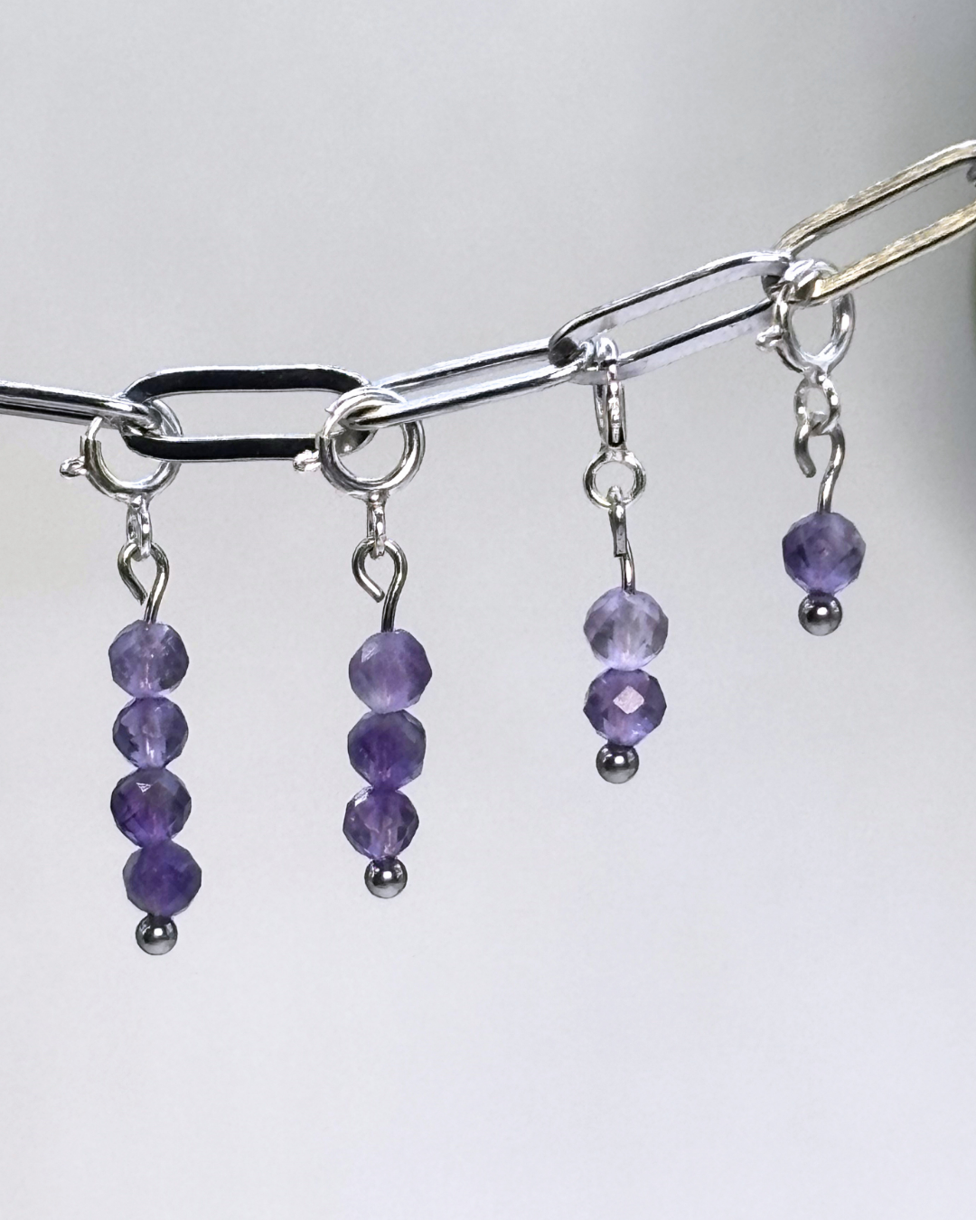 Amethyst Crystal Clips