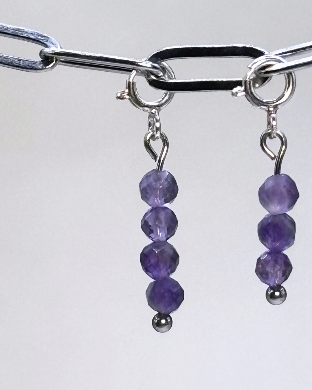 Amethyst Crystal Clips