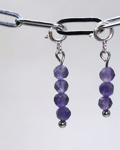 Amethyst Crystal Clips