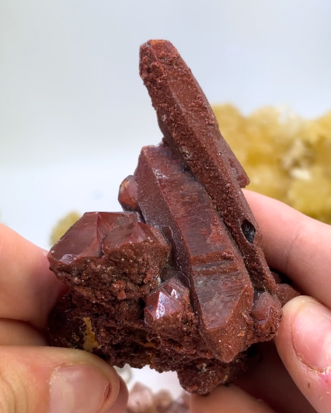 Moroccan Red Calcite Cluster Specimen